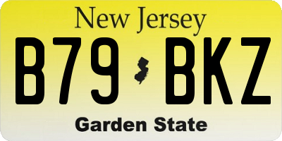 NJ license plate B79BKZ