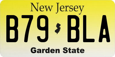 NJ license plate B79BLA