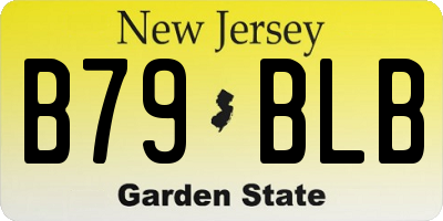 NJ license plate B79BLB