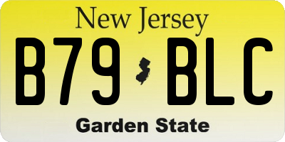 NJ license plate B79BLC