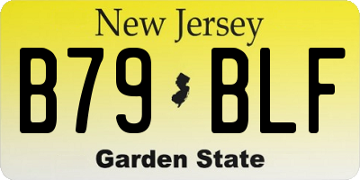 NJ license plate B79BLF