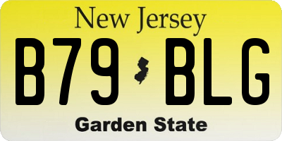 NJ license plate B79BLG