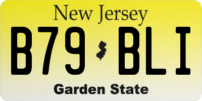 NJ license plate B79BLI