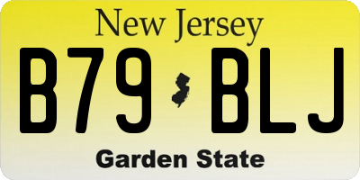 NJ license plate B79BLJ