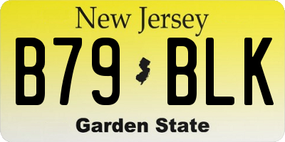 NJ license plate B79BLK