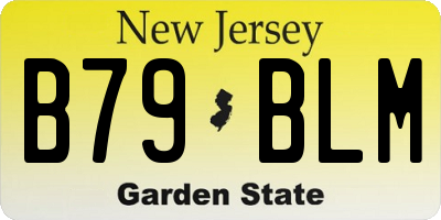 NJ license plate B79BLM