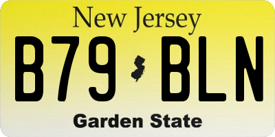 NJ license plate B79BLN