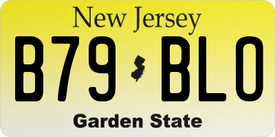 NJ license plate B79BLO