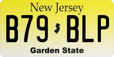 NJ license plate B79BLP