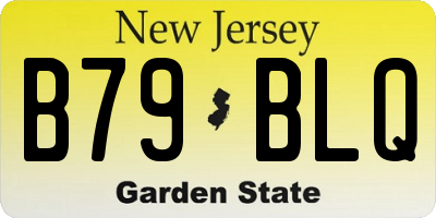 NJ license plate B79BLQ