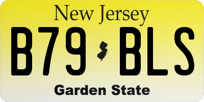 NJ license plate B79BLS