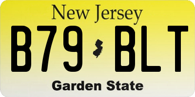 NJ license plate B79BLT