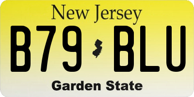 NJ license plate B79BLU