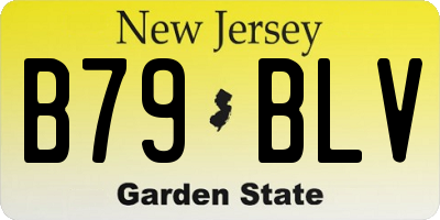 NJ license plate B79BLV