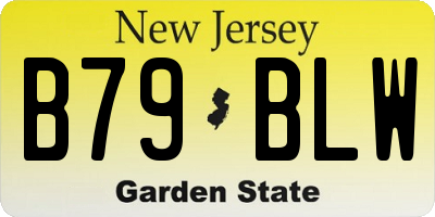 NJ license plate B79BLW