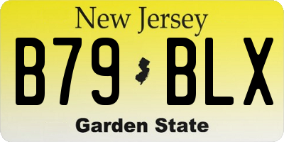 NJ license plate B79BLX