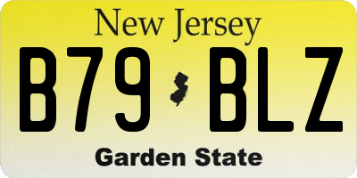 NJ license plate B79BLZ
