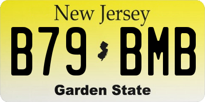 NJ license plate B79BMB