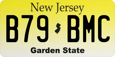 NJ license plate B79BMC