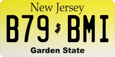NJ license plate B79BMI