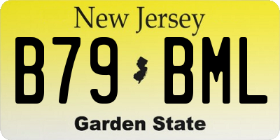 NJ license plate B79BML
