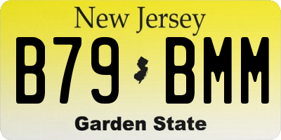 NJ license plate B79BMM