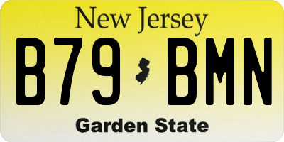 NJ license plate B79BMN