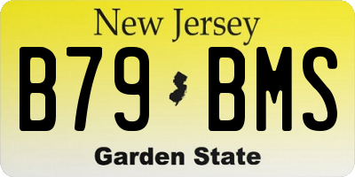 NJ license plate B79BMS