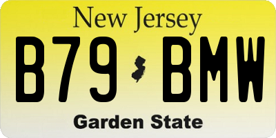 NJ license plate B79BMW
