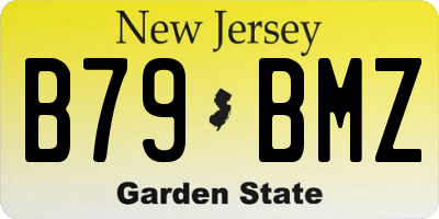 NJ license plate B79BMZ