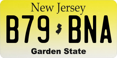 NJ license plate B79BNA