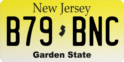 NJ license plate B79BNC