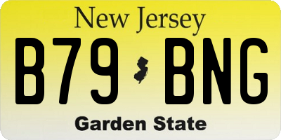 NJ license plate B79BNG