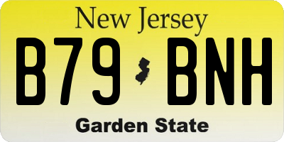 NJ license plate B79BNH