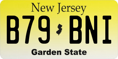 NJ license plate B79BNI