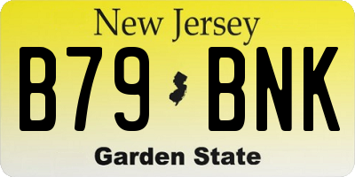 NJ license plate B79BNK