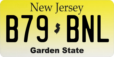 NJ license plate B79BNL