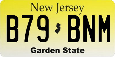 NJ license plate B79BNM