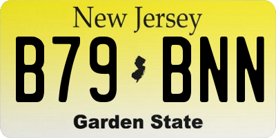 NJ license plate B79BNN