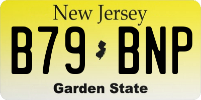 NJ license plate B79BNP
