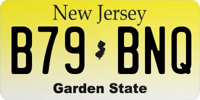 NJ license plate B79BNQ