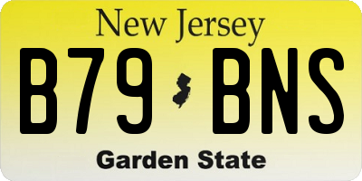 NJ license plate B79BNS