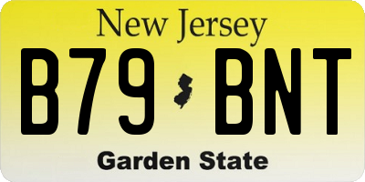 NJ license plate B79BNT