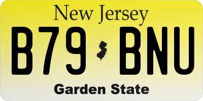 NJ license plate B79BNU