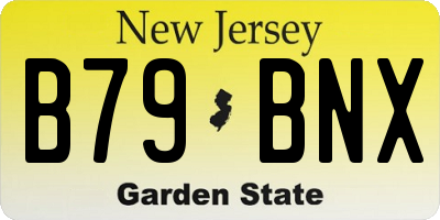 NJ license plate B79BNX