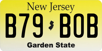 NJ license plate B79BOB