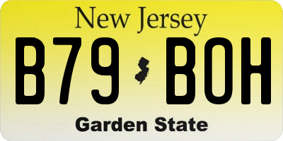 NJ license plate B79BOH