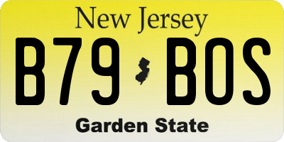 NJ license plate B79BOS