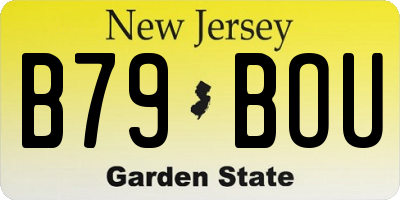 NJ license plate B79BOU