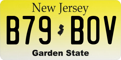 NJ license plate B79BOV
